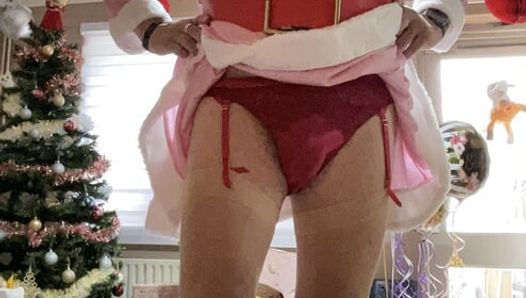 Xmas Elf costume wank