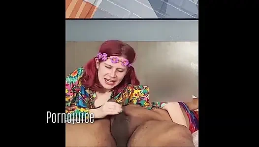 Рыжую хиппи жестко трахнул большой черный Roadie в главной роли с Savannah Chavez