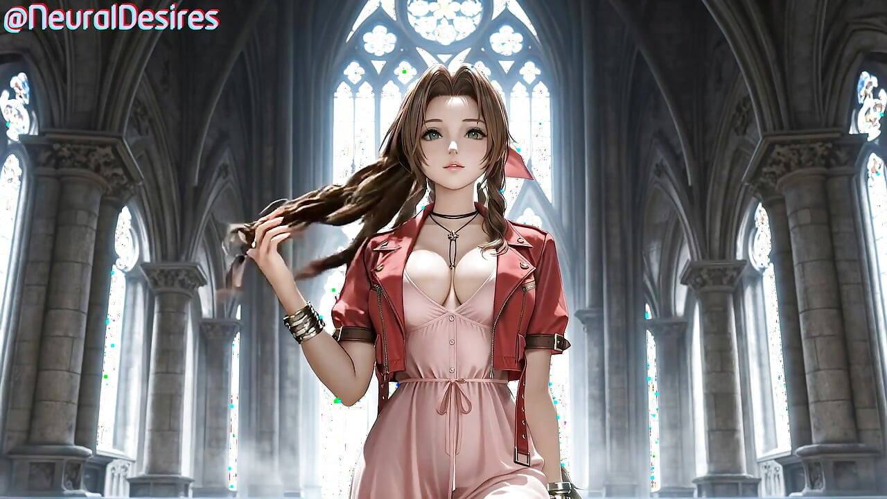 Aerith Gainsborough Final Fantasy 7 模仿 - AI 生成