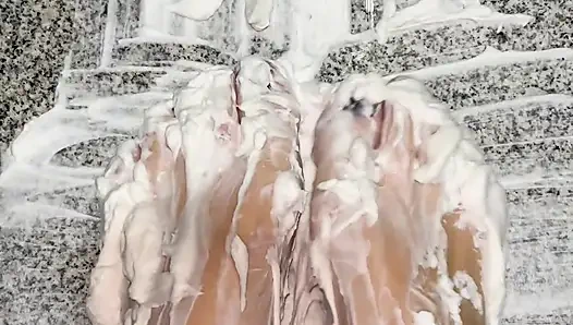 Whipped cream on my naked feet