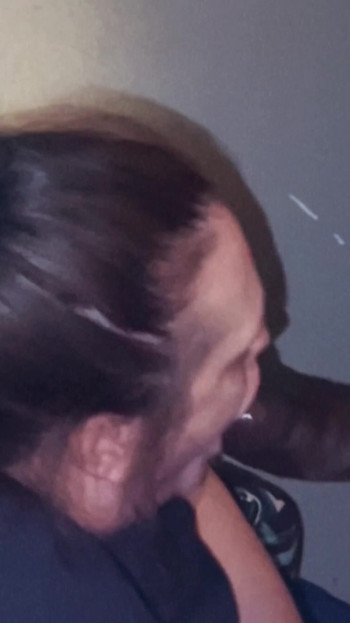 Emotional moment from "Giving a thick black cock amazing head"