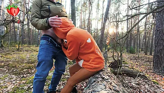 A skinny, sweet redhead I met by chance in the woods milked my balls and cock dry. She also licked my asshole in the process.