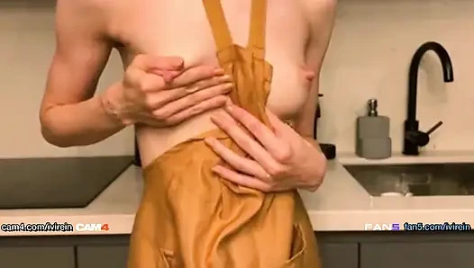 Watch this hot petite chick get wet fingering her pussy