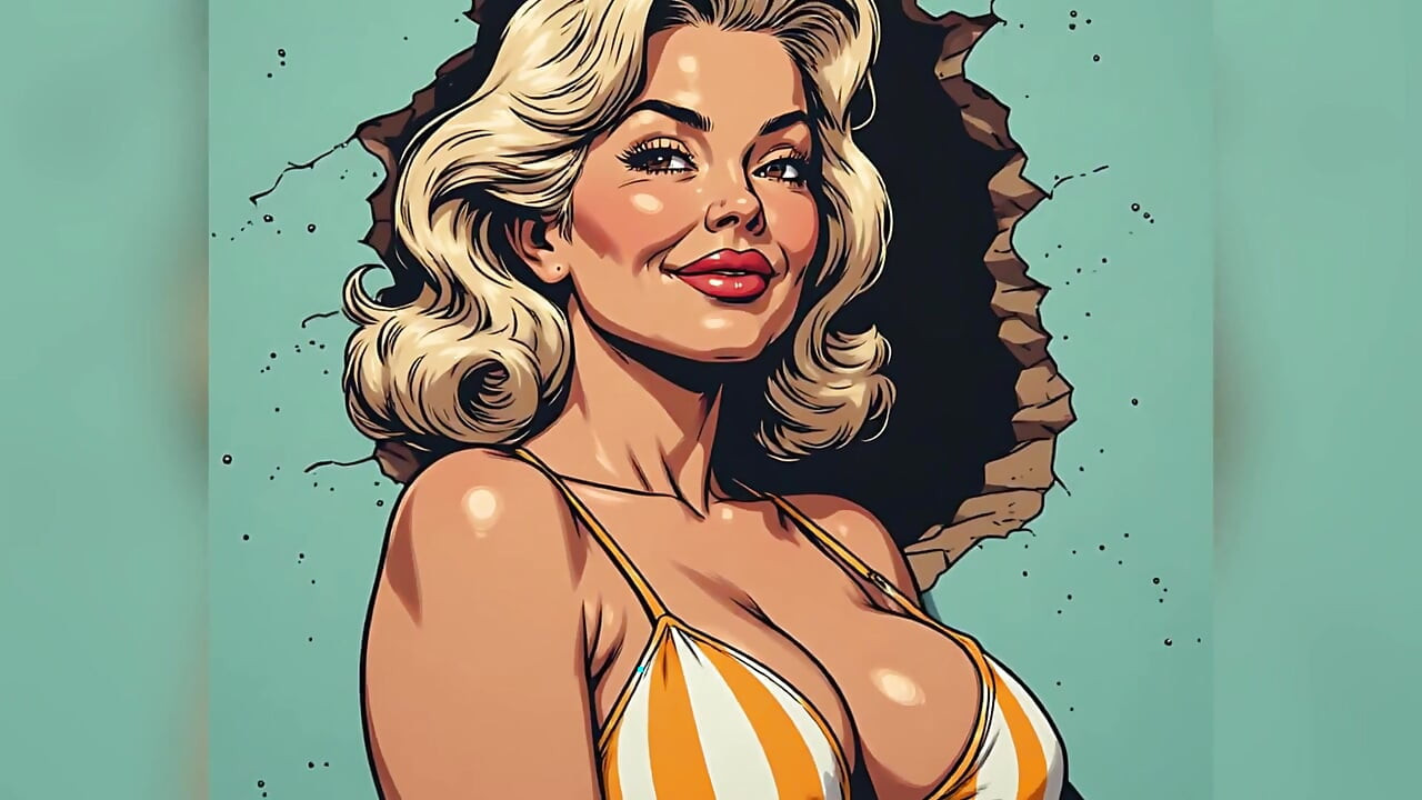 Big Boob Babes in Swimsuits Art