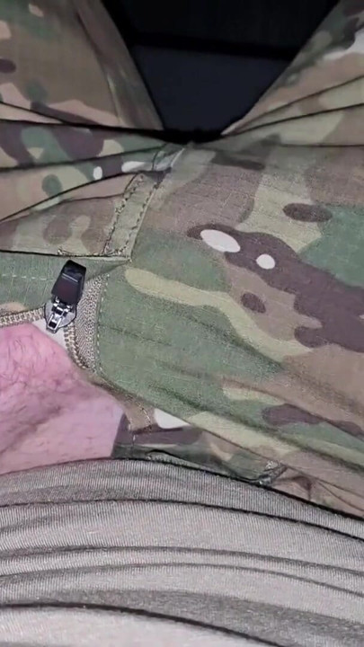Muscular German Soldier Sneaks into Car at Night to Jerk Off - PhantomGentX | Clip 1