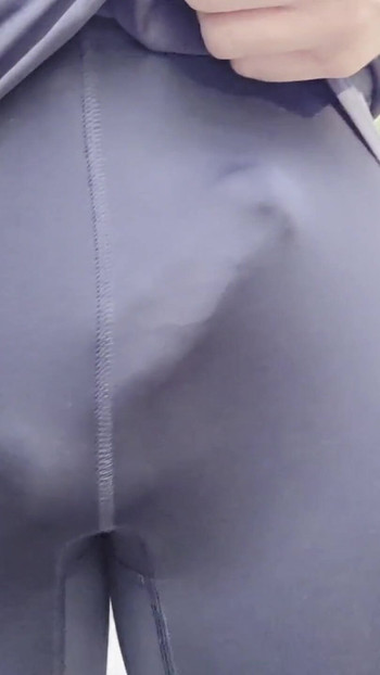 Iconic moment from "Morning run. Bulge in my lycra"