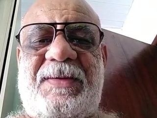 Brazilian hairy grandpa cum