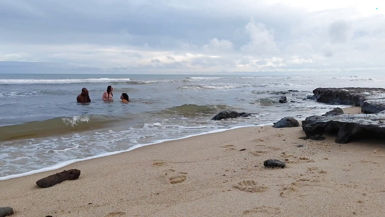 WITH TWO ON THE BEACH AND BONTANDO TO SUCK MY CUM