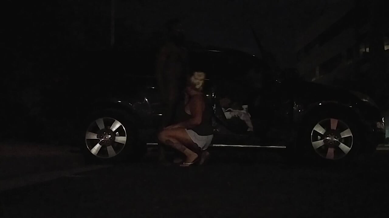 Wife wanted it outside! Those tan lines are SEXY!