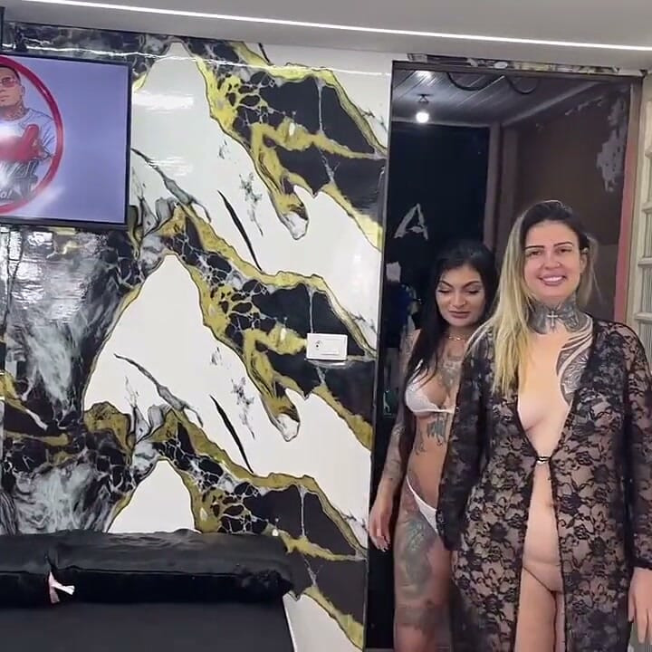 Closed up of the Brazilian Woman with Two Languages and Different Chest