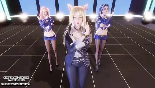 mmd iki kez - konuşan ahri seraphine kaisa seksi kpop dans league of legends hentai sansürsüz 4k 60 fps