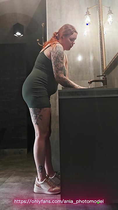 A Camera in a Public Restroom Catches a Strange Man Fucking a Girl Who Is Washing Her Panties.