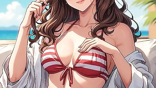 Konten Kartun AI Generated, video tanpa sensor gadis anime 18 tahun, kartun 3d closeup oleh Kiidzy Animates