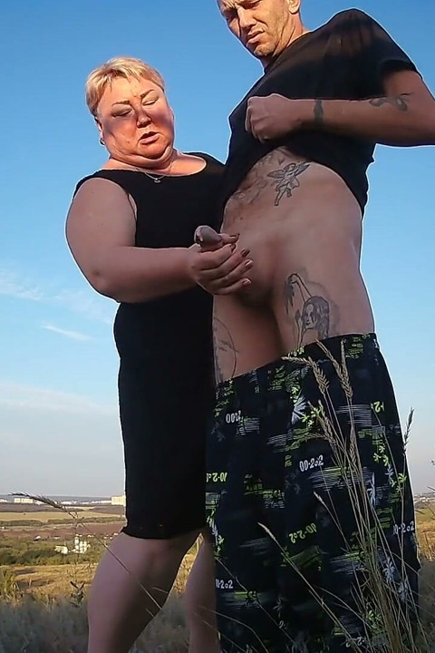 Holds My Dick While I Pee After Jerking off Sucks Cock