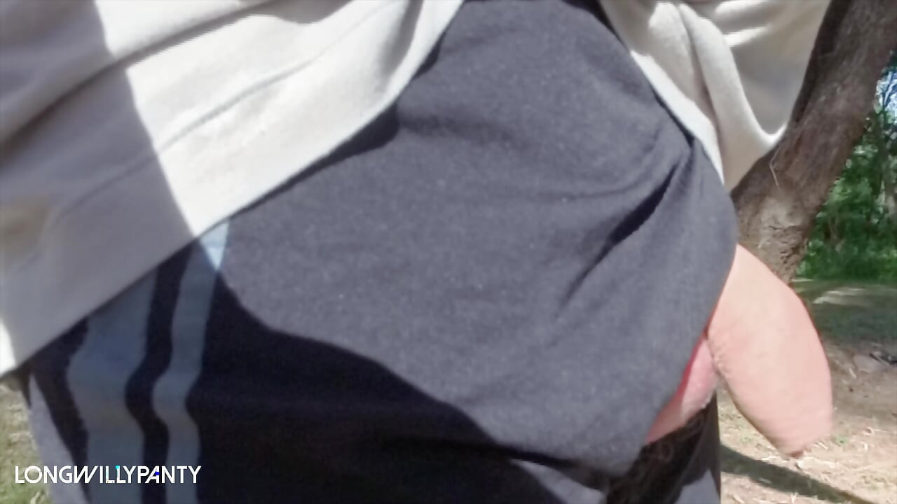 Uncut cock flopping around in public flashing dare.