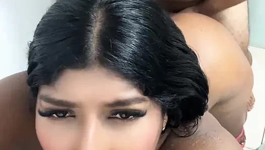Stepbrother fucks his stepsister in the shower when they are home alone