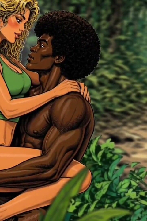 Jungle Cuckold. While the Husband Was Looking for the Trail Jungle, the Black Guy Was Fucking His White Wife