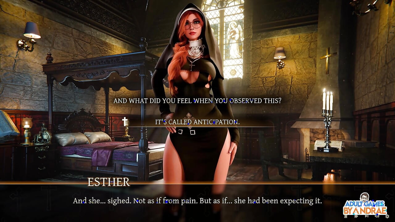 Sestry ve hříchu hratelnost část 8 - Lust používá znalosti k ovlivnění Ester