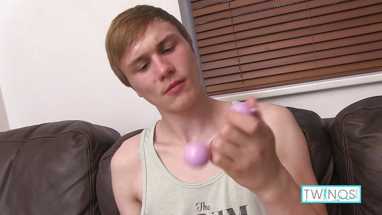 Cutie Liam Makes Himself Cum While Playing With Anal Beads!