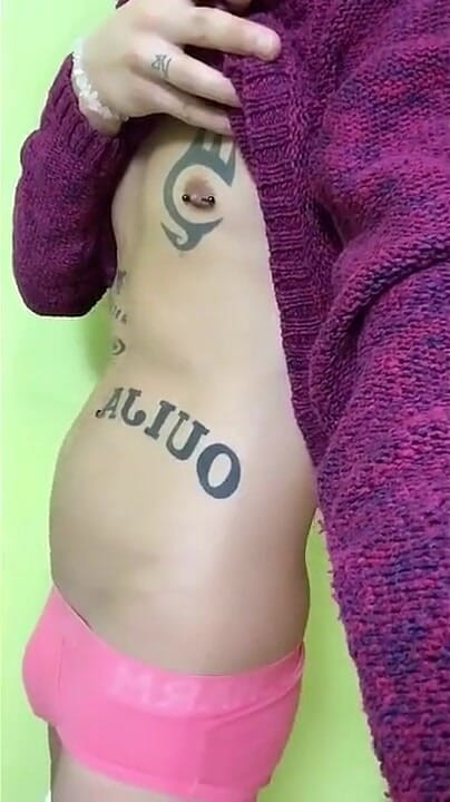 Alien Is Still Inside Me, Everytime I Look! Belly Bloat Fetish Pregnant
