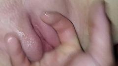 Shaved pumped pussy squirting