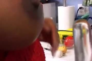 Tasty thick black chick loves to fuck her fat juicy pussy