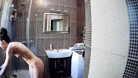 Shower: Hot Petite Girl Stella Enjoying Her Steamy Shower Time