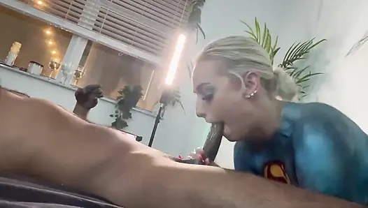 Supergirl PAWG Squirting on Tint Stepdaddy's Hard BBC