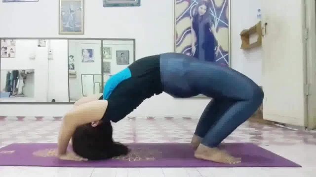Tight yoga pants