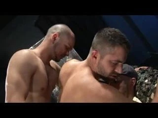 Three gays hot bareback action