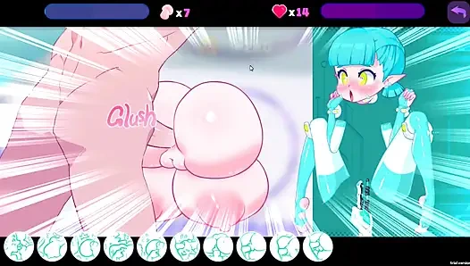 Hentai Game - Elf Girl Pinball  - Green Ivy the Enormously Curvy Cyborg Elf