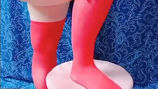 Ateşli evli kadın Sabrinahole seksi iç çamaşırlarını deniyor-şehvetli samimi şov