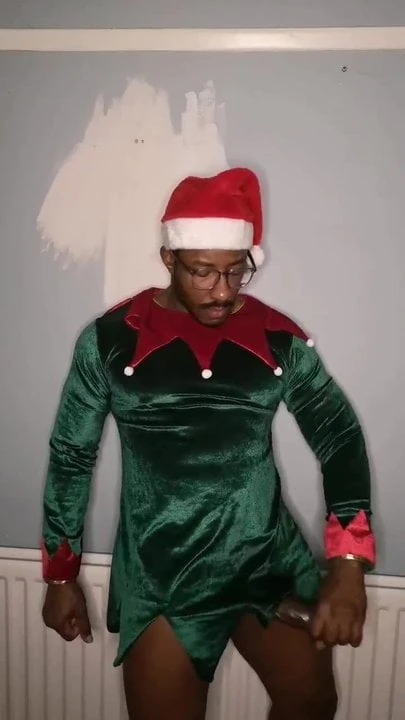 Black Santa huge thick dick
