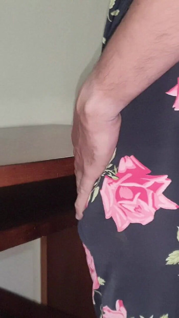 Key moment from "Naughty wife lifts her dress and indulges in pleasure"