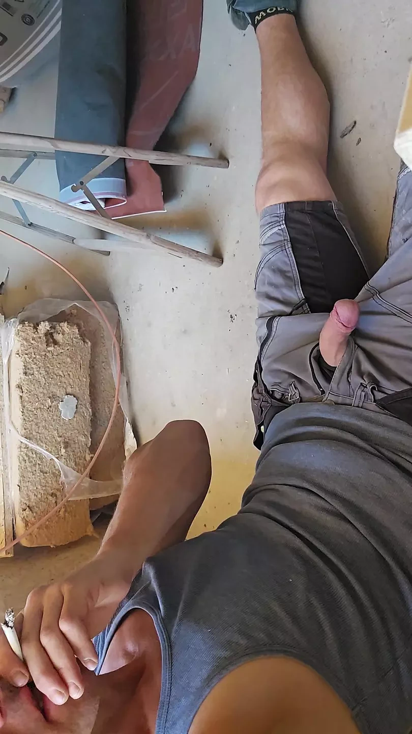 A Hot Day on the Construction Site Part 5/9 Coffee Break, Fingering, Dildo Blowjob, Fuck