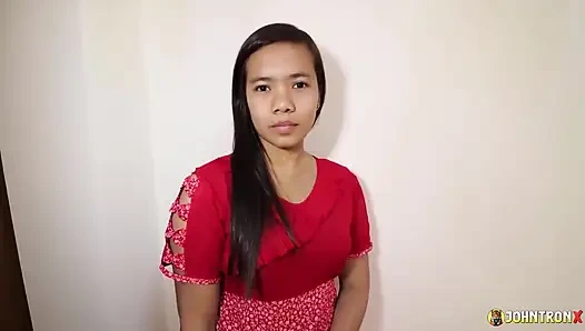 Johntronx - фигуристую азиатку жестко трахают и получают кримпай в любительском видео