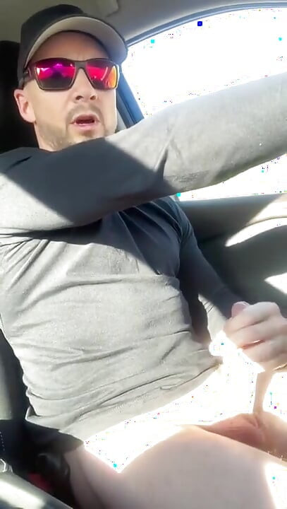 Car Masturbation and Cum