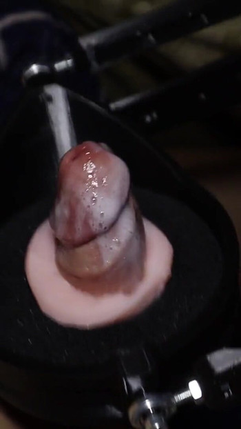 Iconic moment from "Automatic masturbator in action but I try not to cum and I succeed!"