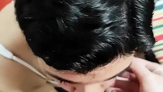 Quickie! Blowjob and Cum on Her Frankfurter! (and Black Jeans)