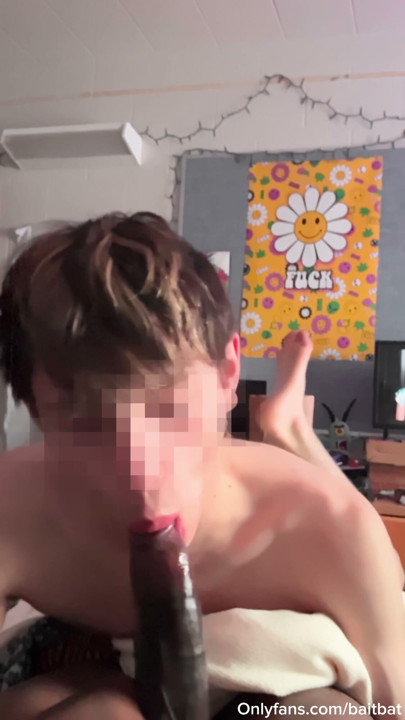Elegant freshman just turned 18 and already been well trained by his bbc classmates