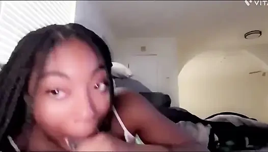 Throat Baby Came an Got Her Face Fuck Hard with a Jamaica BBC for Halloween