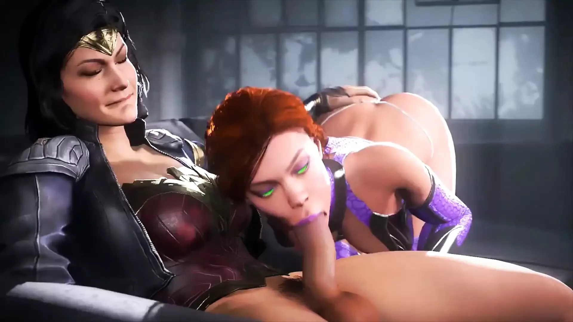 Starfire chupando pau de futa