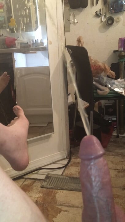 Powerful Pissing With Throbbing Hard Dick