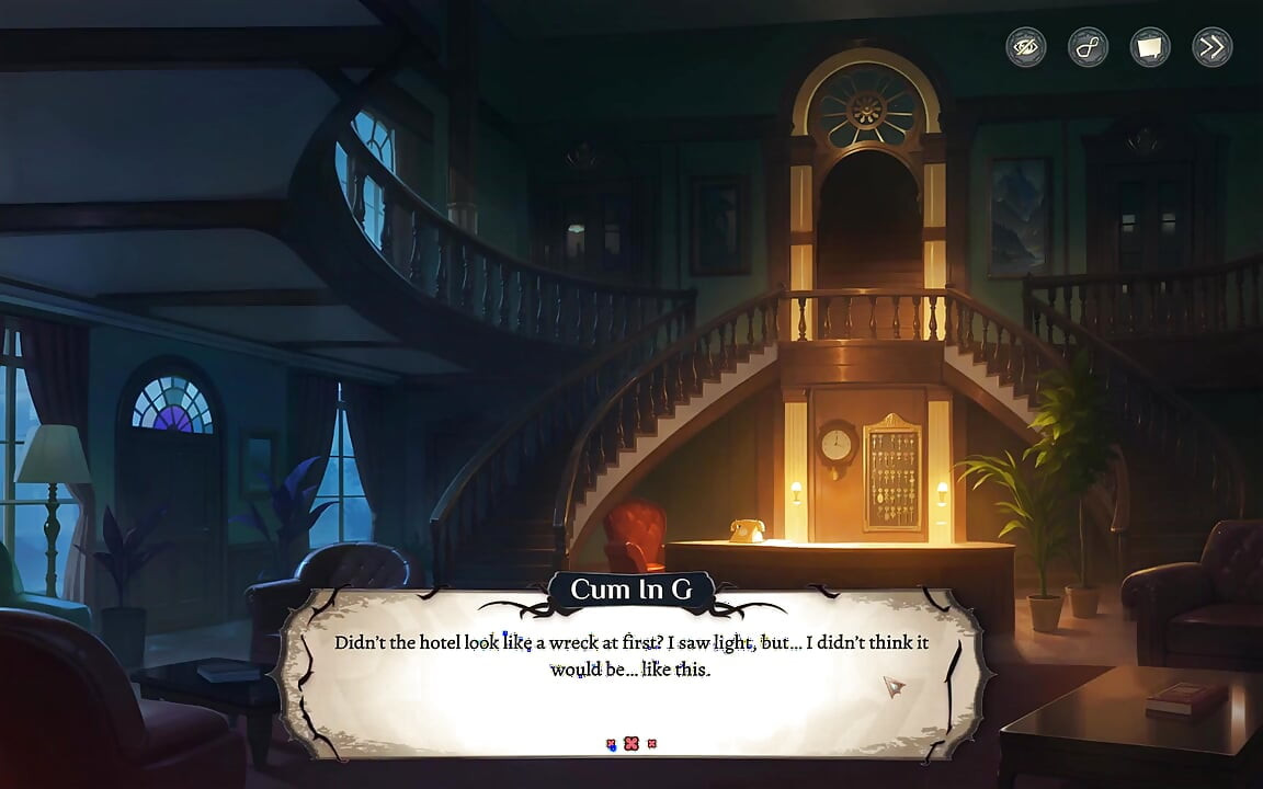 Hotel Tales SPOOKY HENTAI Game Ep.3 pego fodendo no trabalho com uma enorme GOZADA INTERNA!