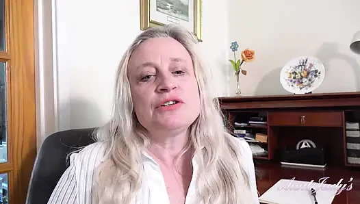 Auntjudys - Your Horny Mature Boss Andrea Ann Sucks Your Cock at the Office