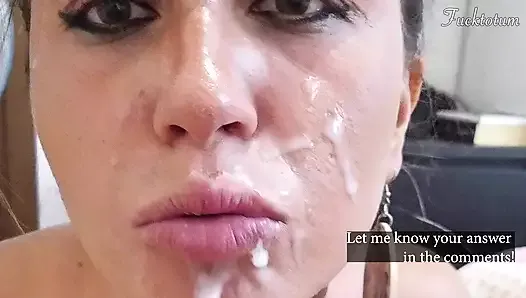 Girl orgasms multiple times and in all positions. (at 7.4, 22.4, 37.2). BLOWJOB FEET UP with epic HUGE FACIAL as a REWARD