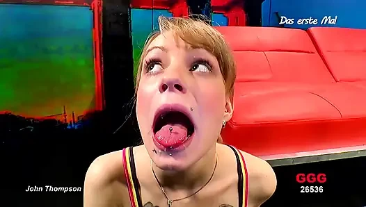 Ggg John Thompson - Tattooed Babe Swallows Cum and Gets Pounded Hard