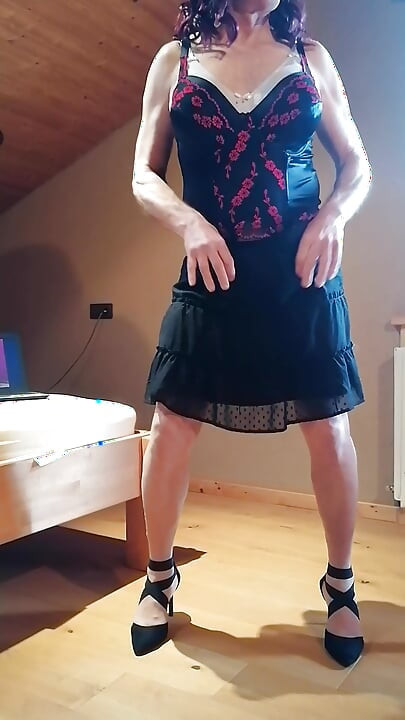 Striping jerking and fucking in horny lingerie