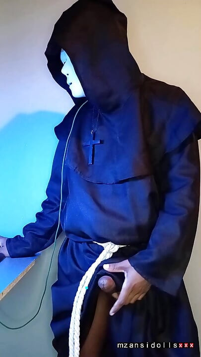 Dirty priest orgasm after church service
