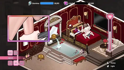 Hentai-spiel - vollbusige polizistin, sex - immoral badehaus